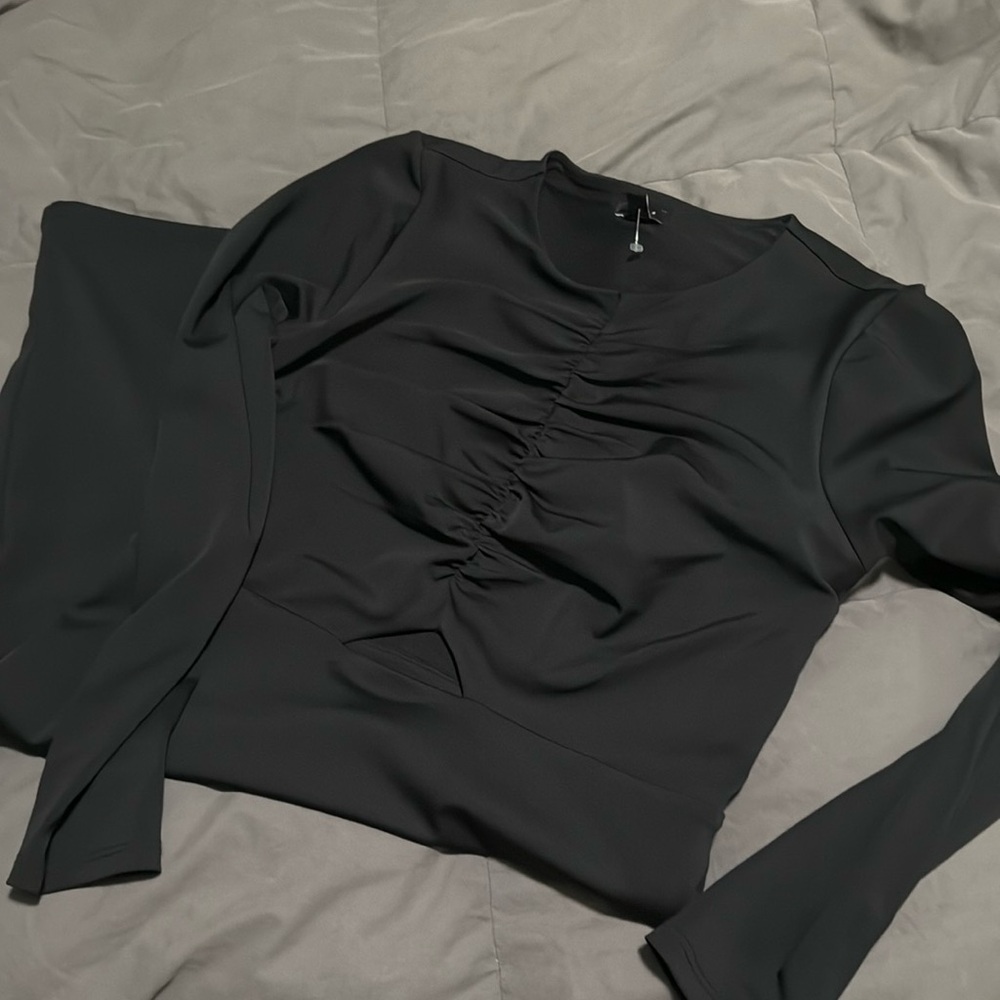 Express Black Contouring Dress
